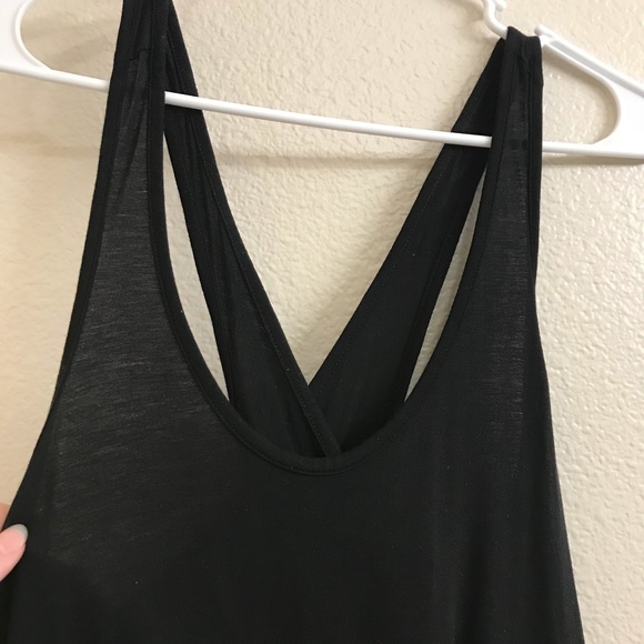 Women’s GAP Modal Rayon Criss Cross Back Tank In Black Size X-Small Petite - Picture 5 of 9
